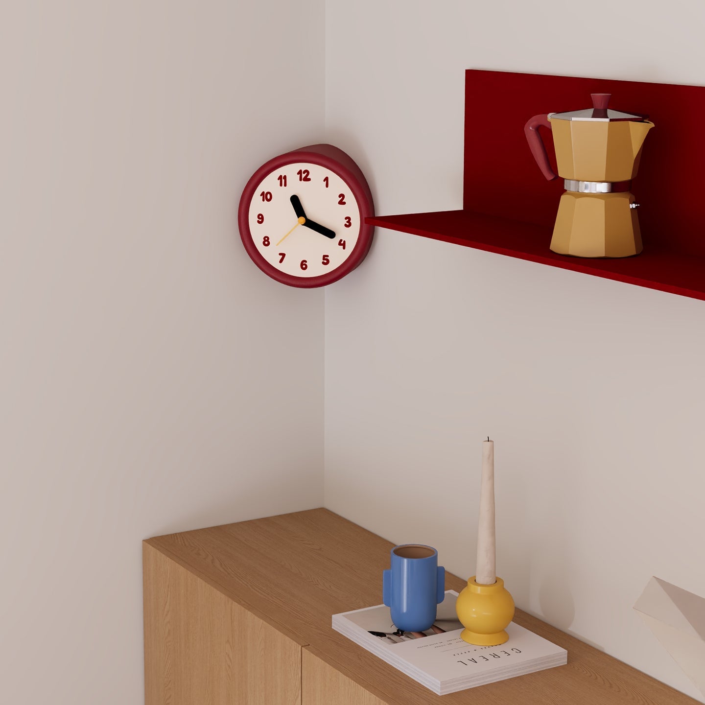Red Corner Time Clock