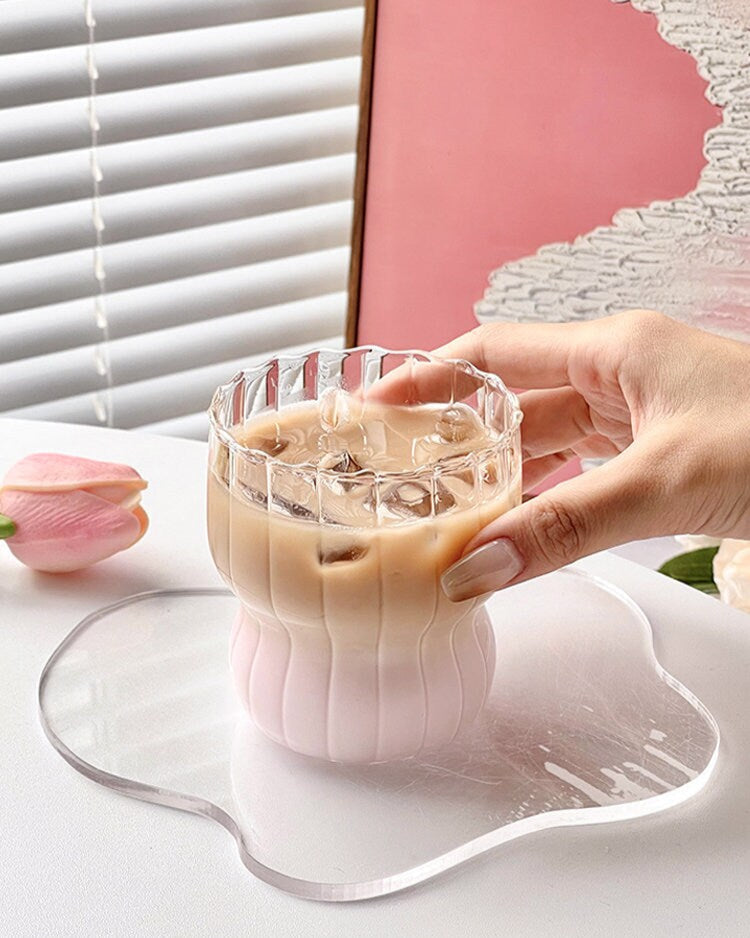 Stripe Coffee Cup Water Tumbler