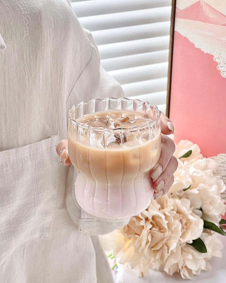 Stripe Coffee Cup Water Tumbler