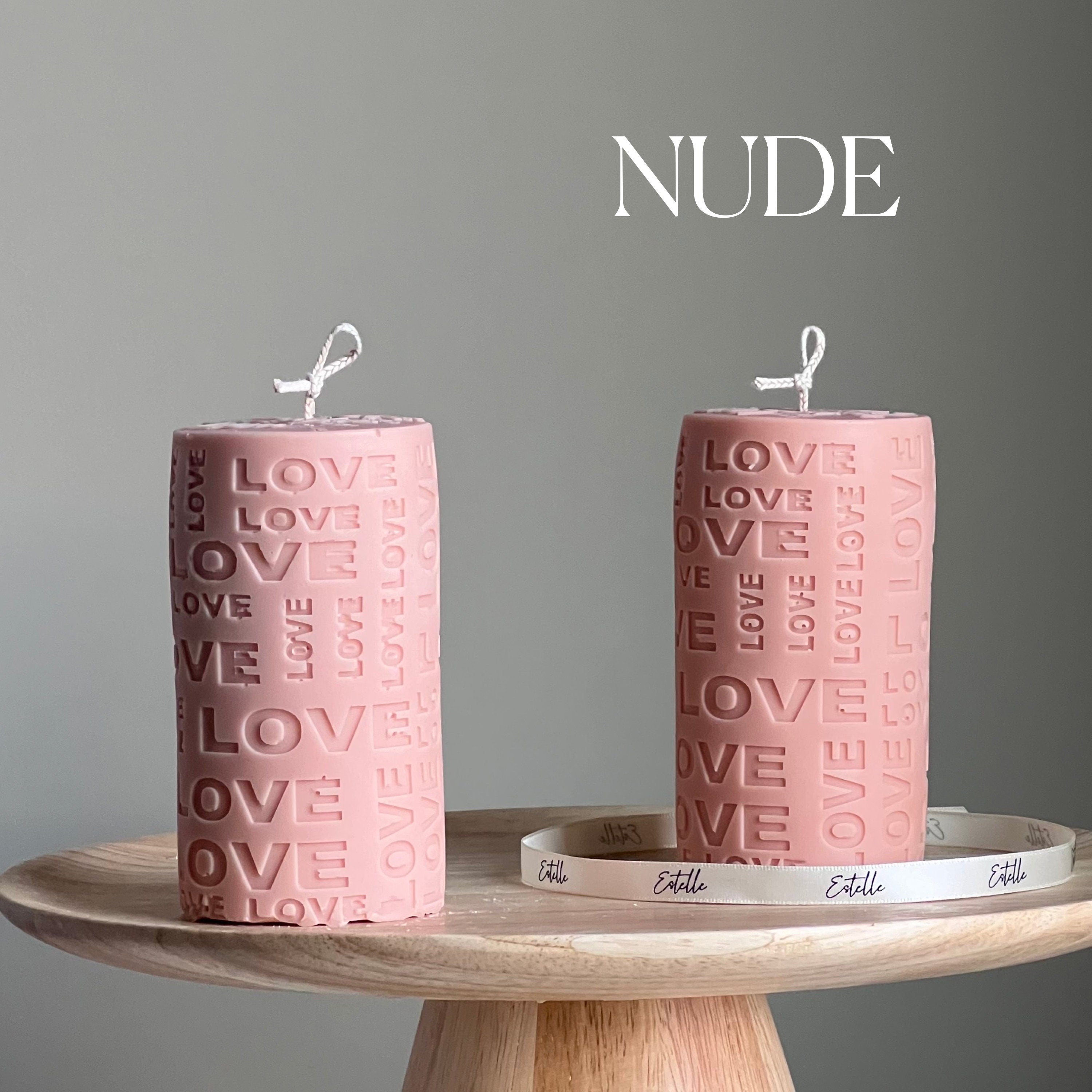 Love Soy Pillar Candle | Custom Scent & Color, Home Decor