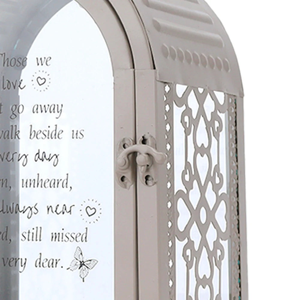 11'' High Memorial Remembrance Lantern (Grey, Without Candle)